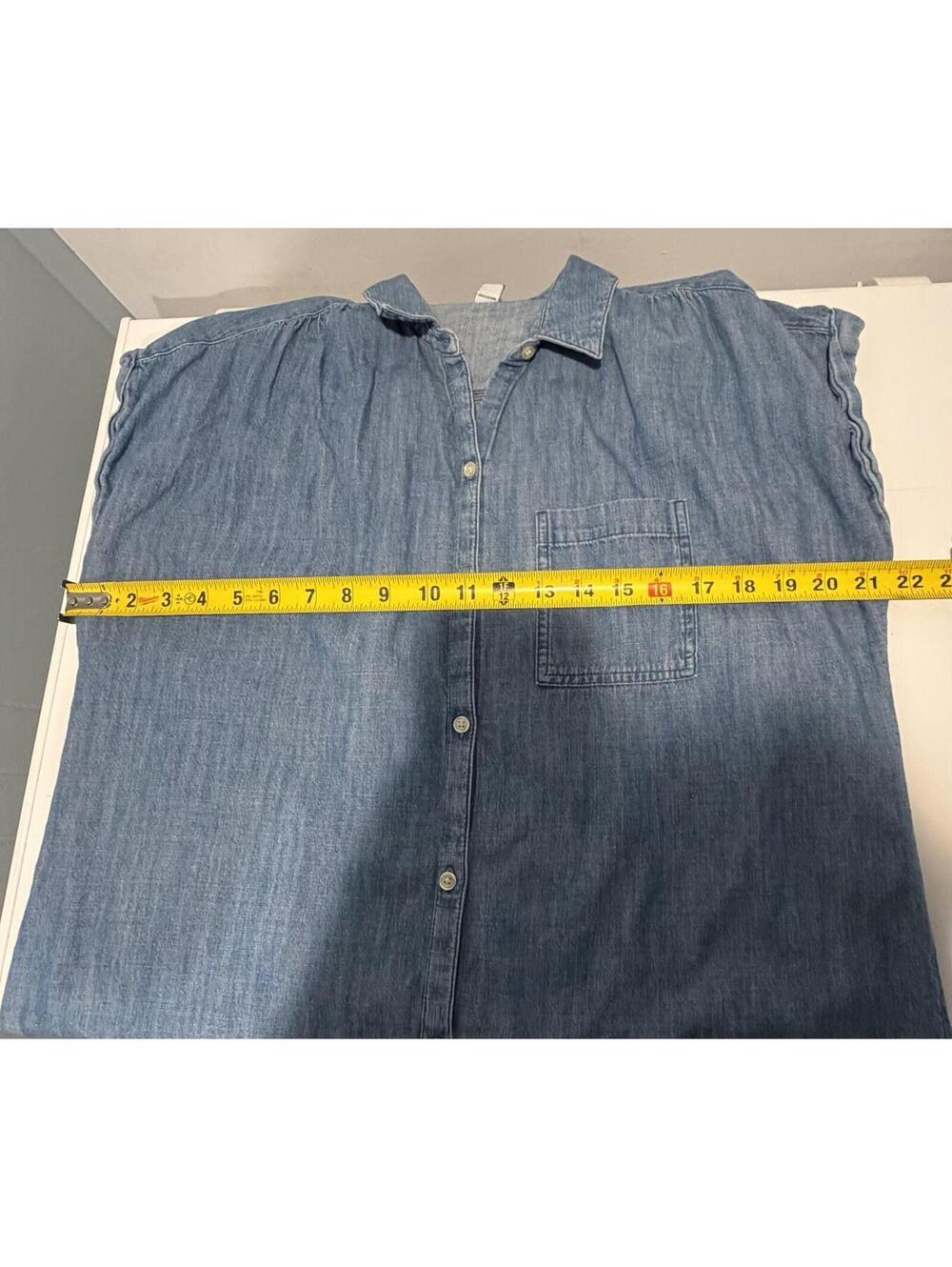 Womens Old Navy Shirt Dress Size Large Blue - Picture 4 of 4